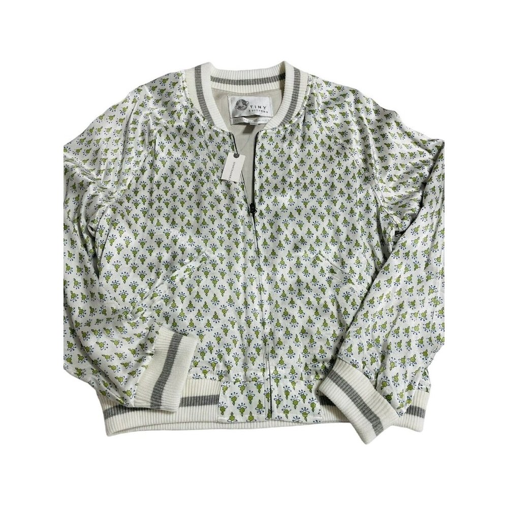 Anthropologie Tiny Editions Embroidered Viscose Zip Up Jacket Women’s  Medium - Picture 5 of 12